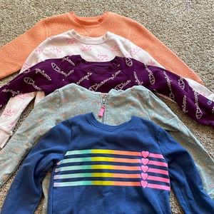 5 girls sweaters good used condition